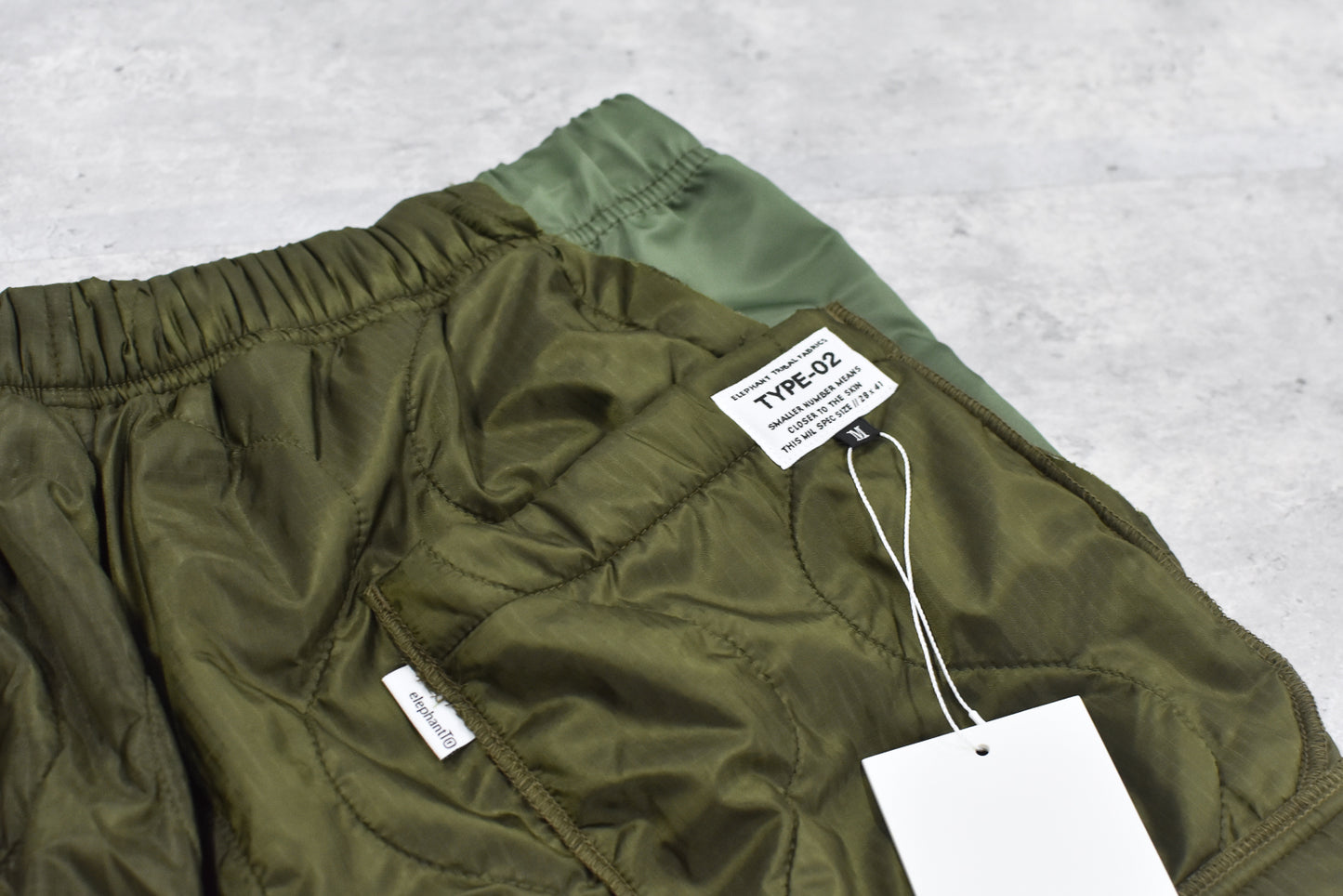 elephant TRIBAL fabrics / Cut Off Quilting Cargo Pants - KHAKI