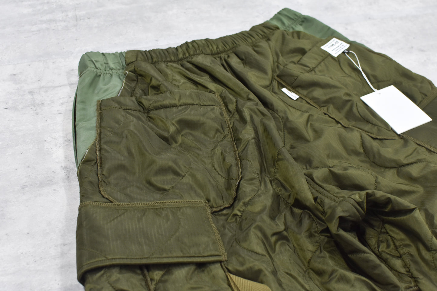 elephant TRIBAL fabrics / Cut Off Quilting Cargo Pants - KHAKI