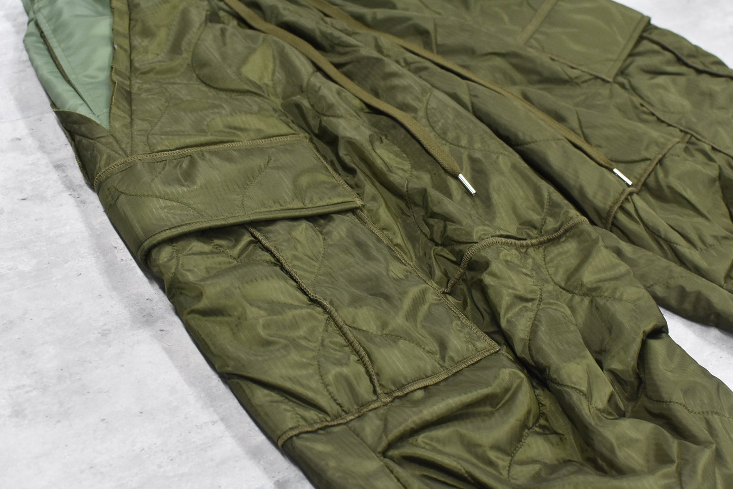 elephant TRIBAL fabrics / Cut Off Quilting Cargo Pants - KHAKI