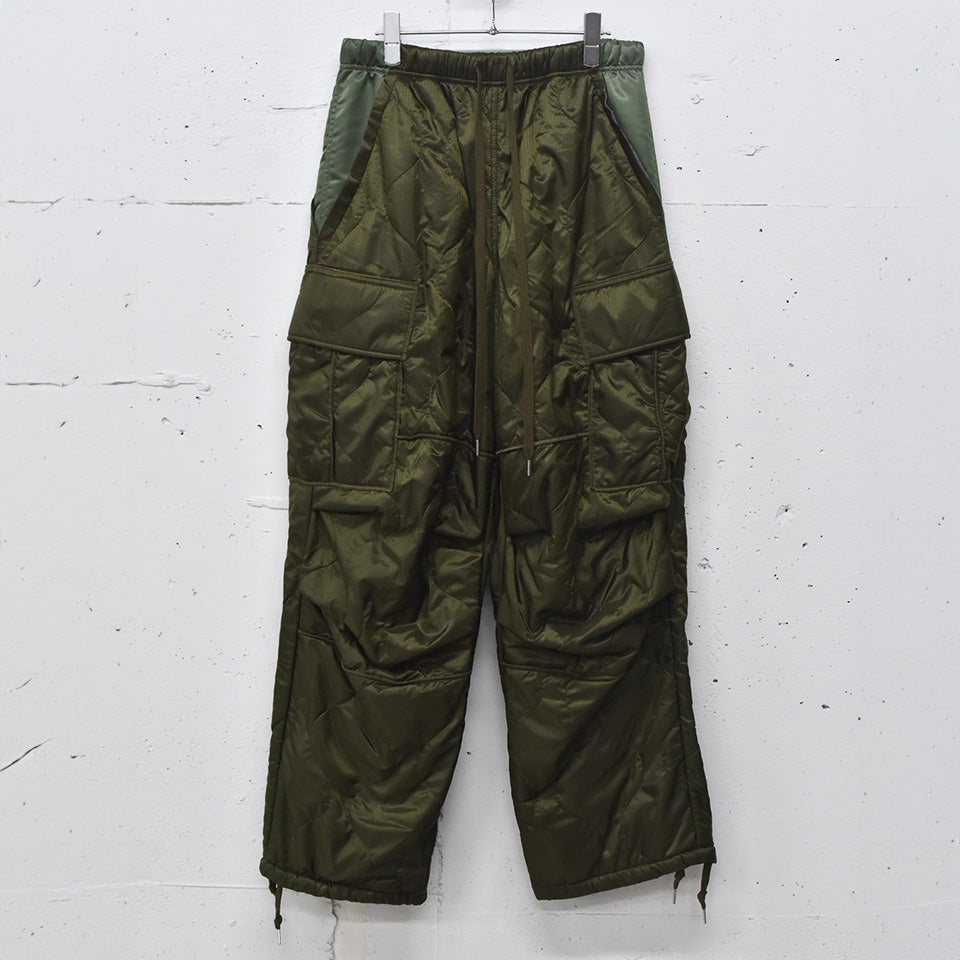 elephant TRIBAL fabrics / Cut Off Quilting Cargo Pants - KHAKI