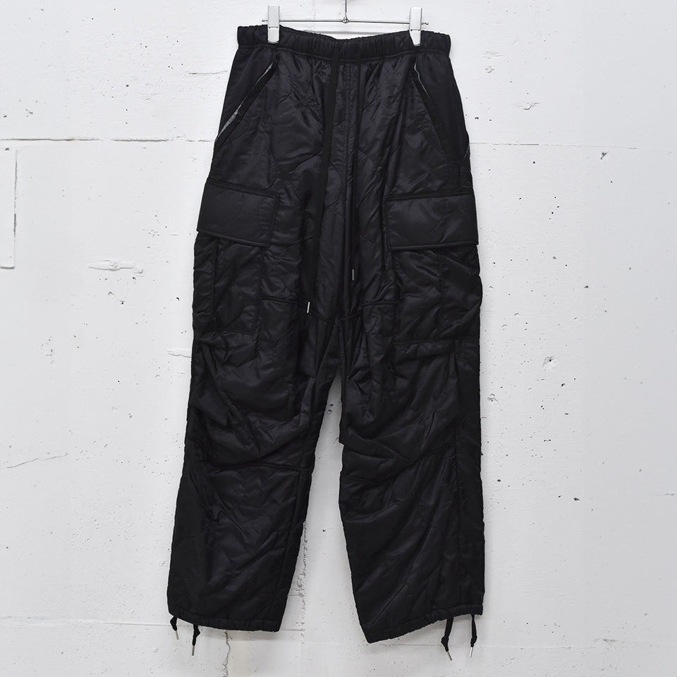 elephant TRIBAL fabrics / Cut Off Quilting Cargo Pants - BLACK