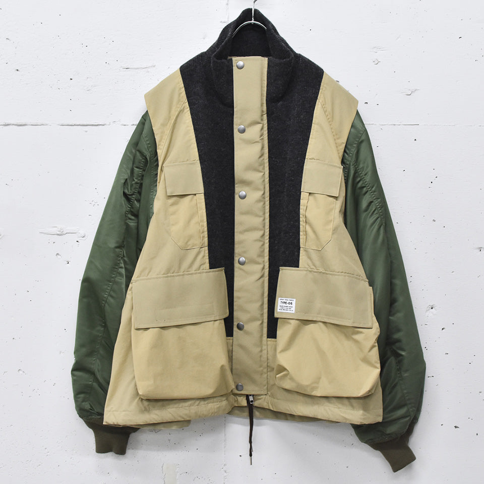 elephant TRIBAL fabrics / Hybrid Mountain JKT - BEIGE