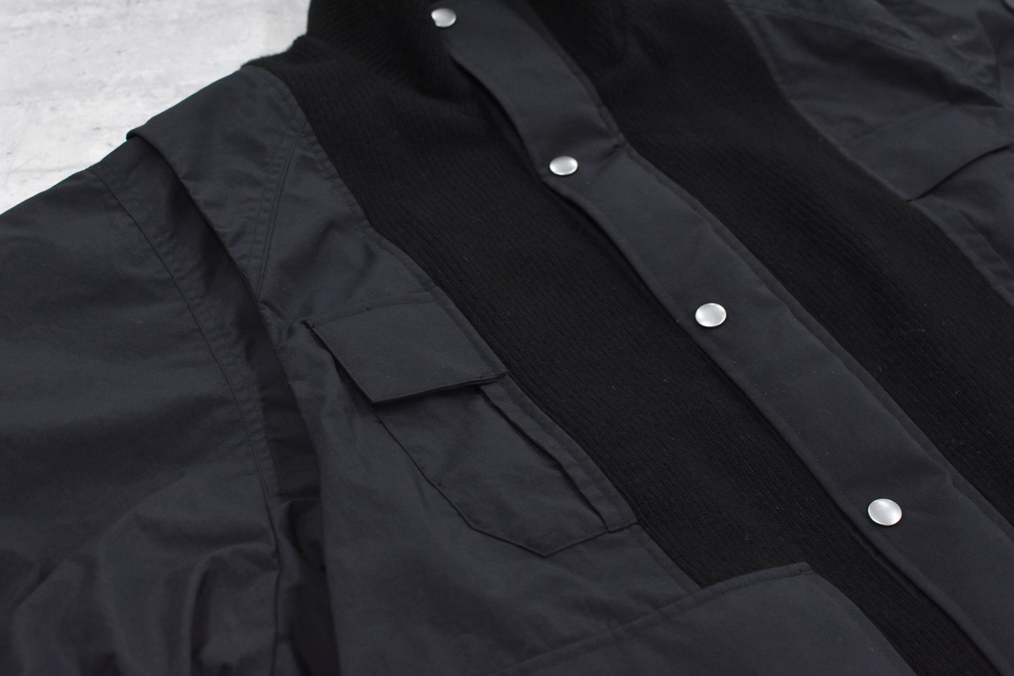 elephant TRIBAL fabrics / Hybrid Mountain JKT - BLACK
