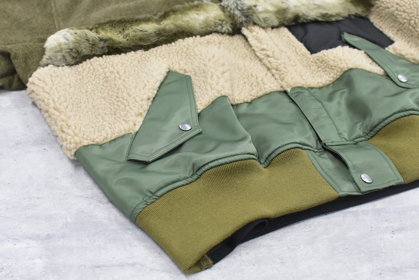 elephant TRIBAL fabrics / chaos boa blouson - KHAKI