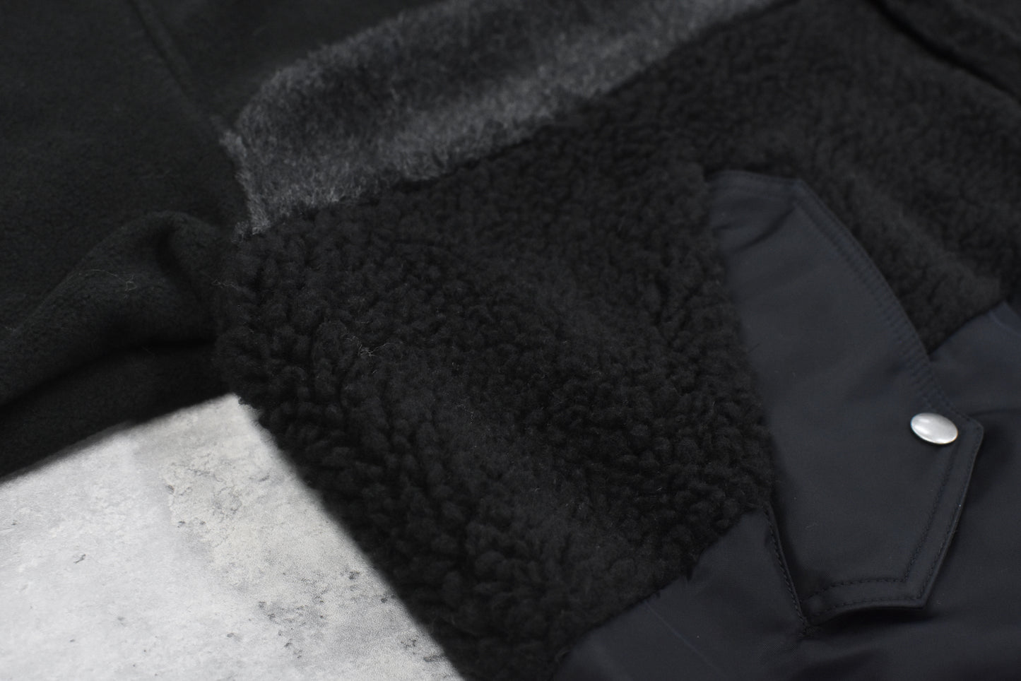 elephant TRIBAL fabrics / chaos boa blouson - BLACK