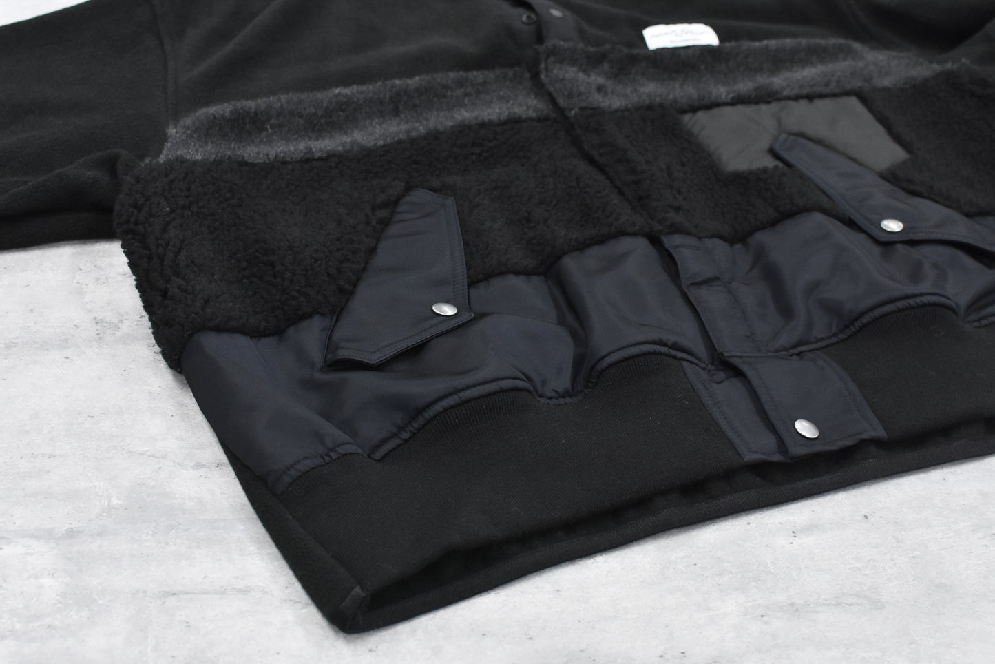 elephant TRIBAL fabrics / chaos boa blouson - BLACK