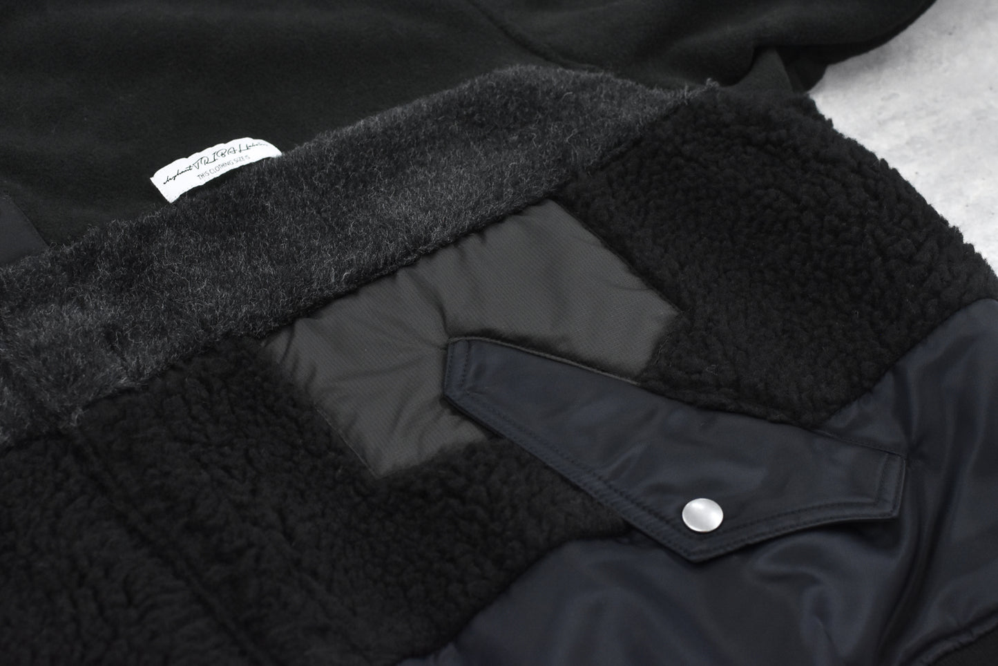 elephant TRIBAL fabrics / chaos boa blouson - BLACK