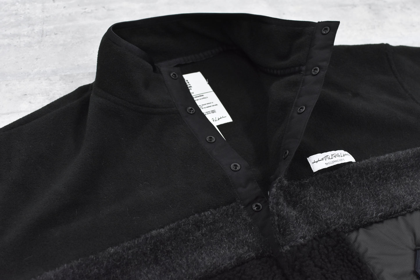 elephant TRIBAL fabrics / chaos boa blouson - BLACK