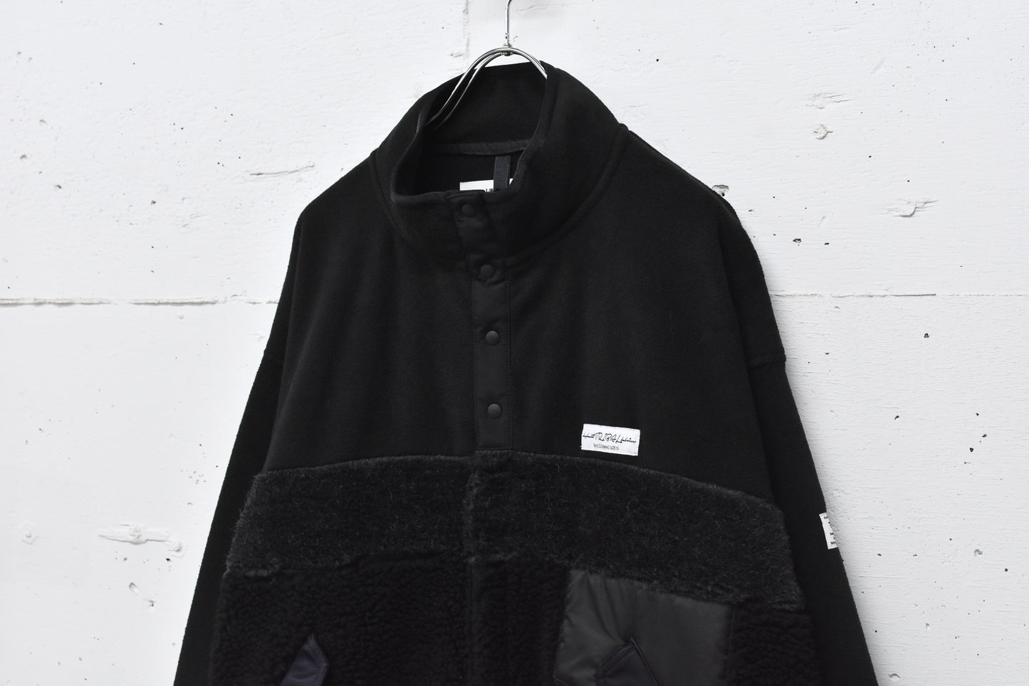 elephant TRIBAL fabrics / chaos boa blouson - BLACK