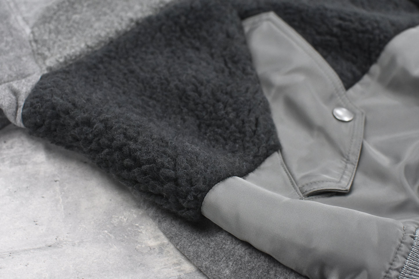 elephant TRIBAL fabrics / chaos boa blouson - GRAY