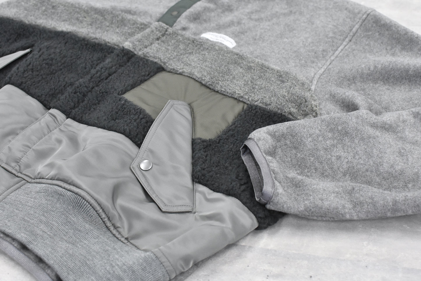elephant TRIBAL fabrics / chaos boa blouson - GRAY