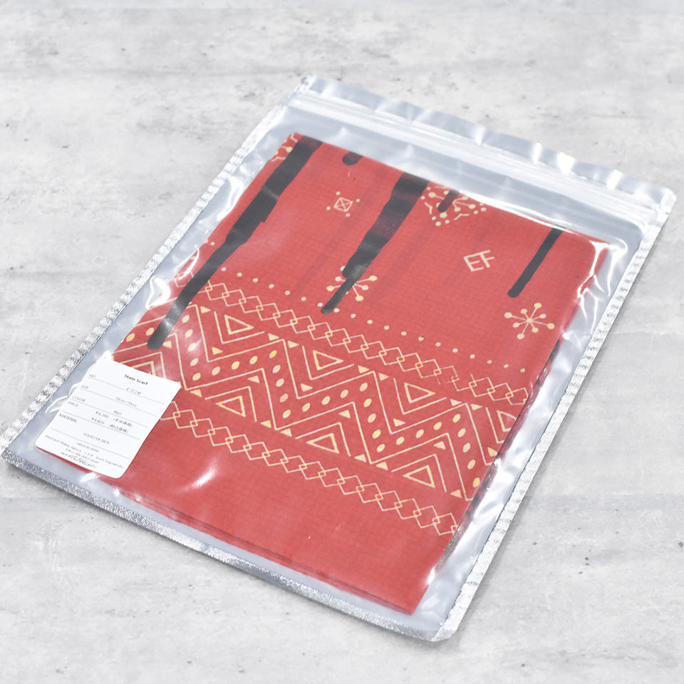 elephant TRIBAL fabrics / stain scarf - RED