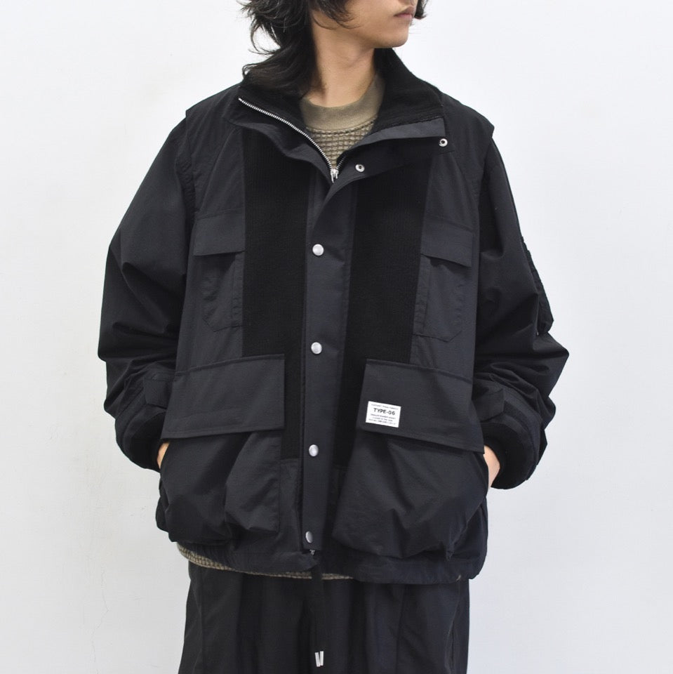 elephant TRIBAL fabrics / Hybrid Mountain JKT - BLACK