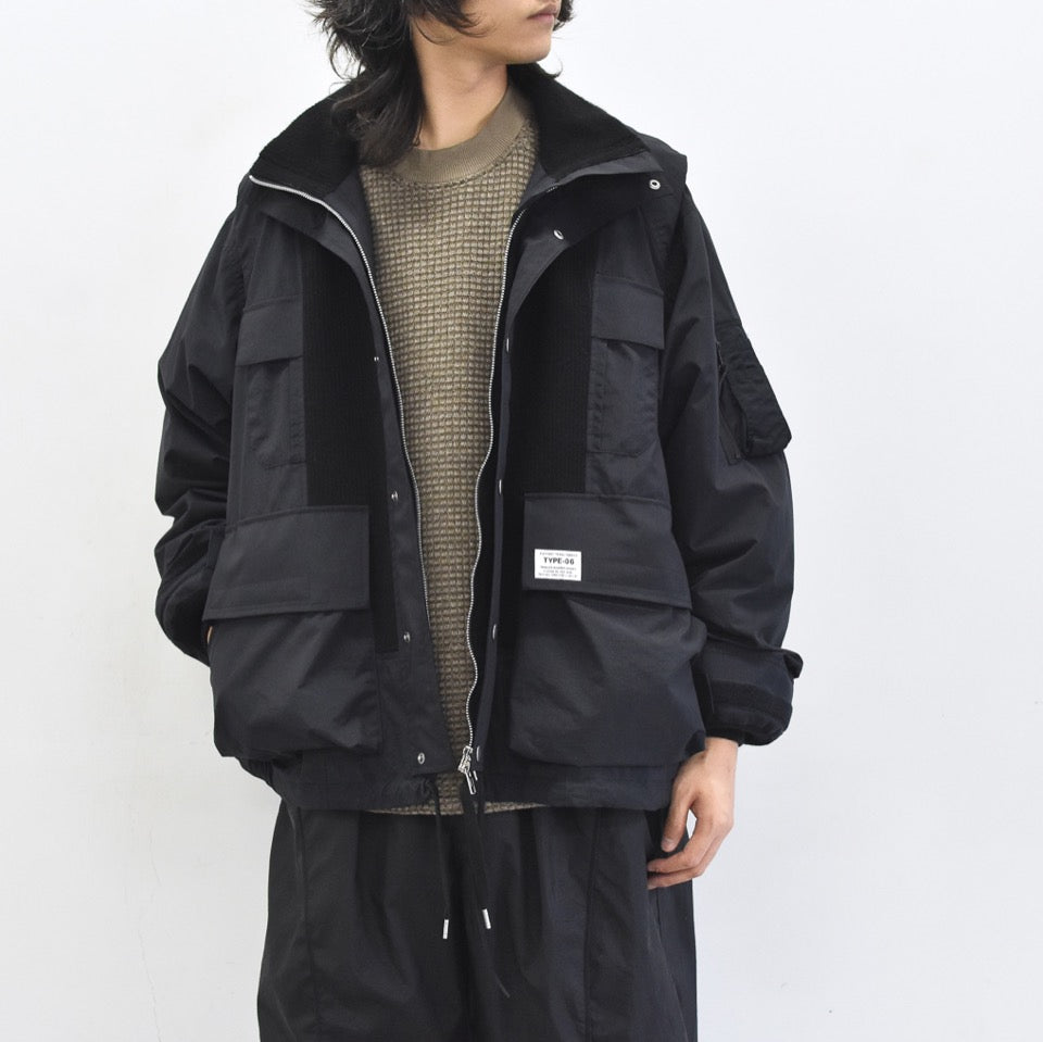 elephant TRIBAL fabrics / Hybrid Mountain JKT - BLACK