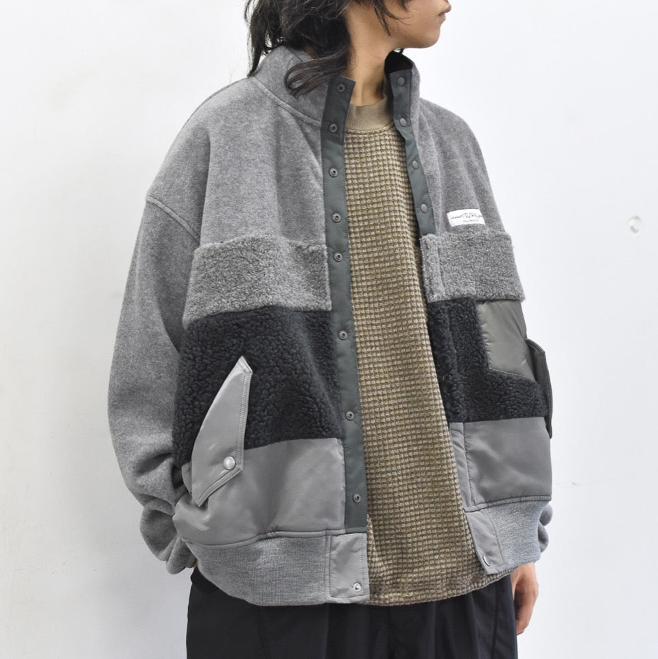 elephant TRIBAL fabrics / chaos boa blouson - GRAY