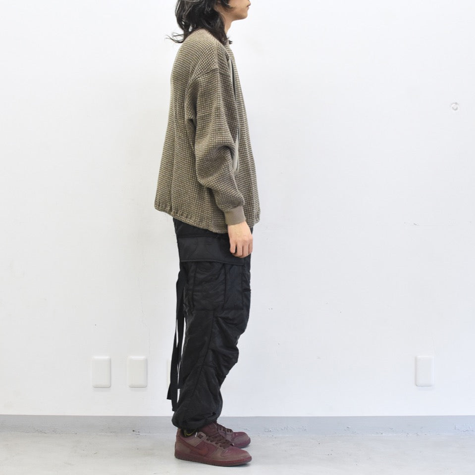 elephant TRIBAL fabrics / Cut Off Quilting Cargo Pants - BLACK