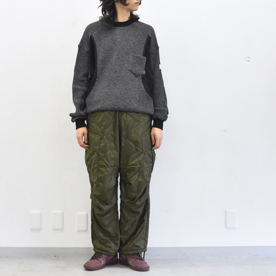elephant TRIBAL fabrics / Cut Off Quilting Cargo Pants - KHAKI