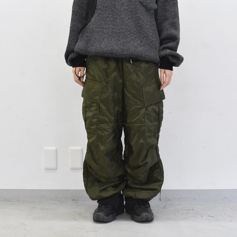 elephant TRIBAL fabrics / Cut Off Quilting Cargo Pants - KHAKI