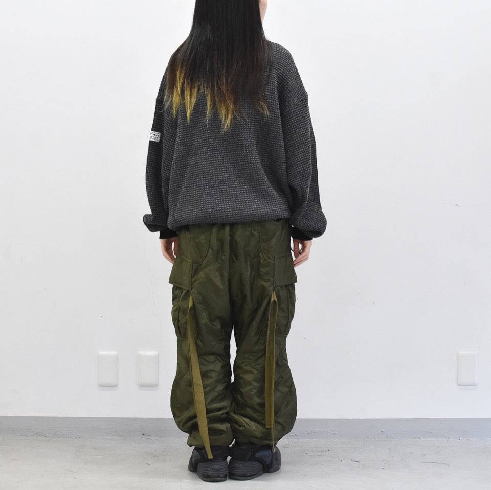 elephant TRIBAL fabrics / Cut Off Quilting Cargo Pants - KHAKI