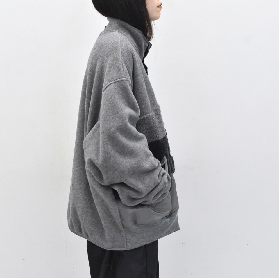 elephant TRIBAL fabrics / chaos boa blouson - GRAY