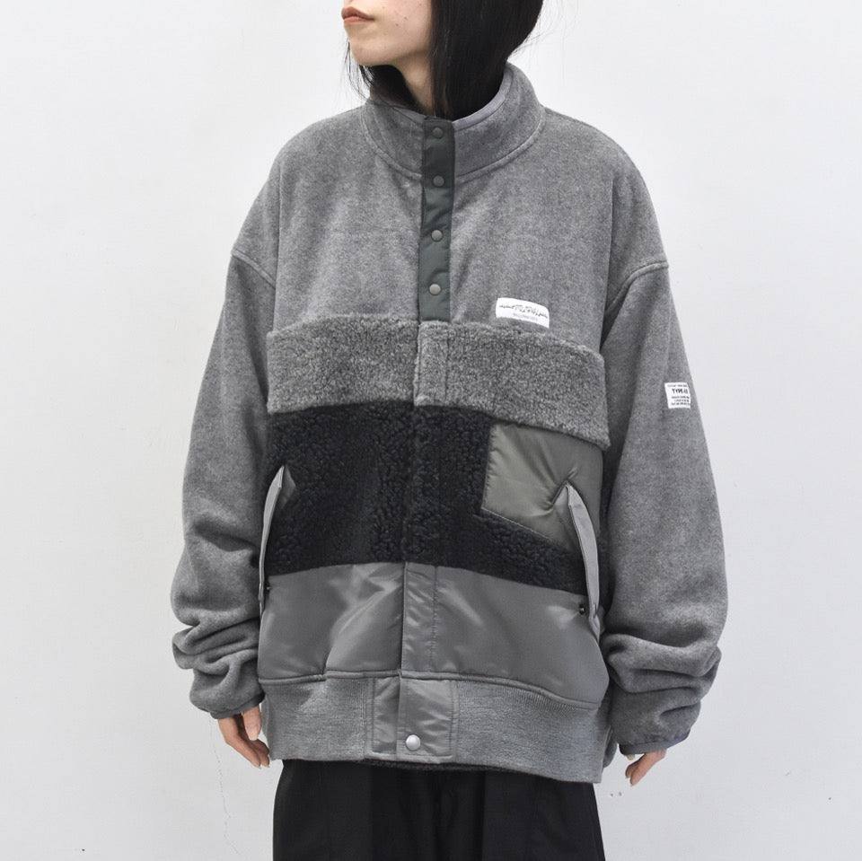 elephant TRIBAL fabrics / chaos boa blouson - GRAY