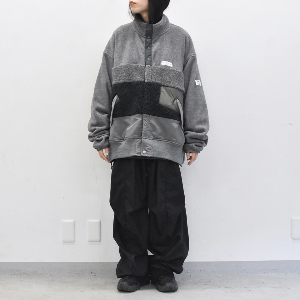 elephant TRIBAL fabrics / chaos boa blouson - GRAY
