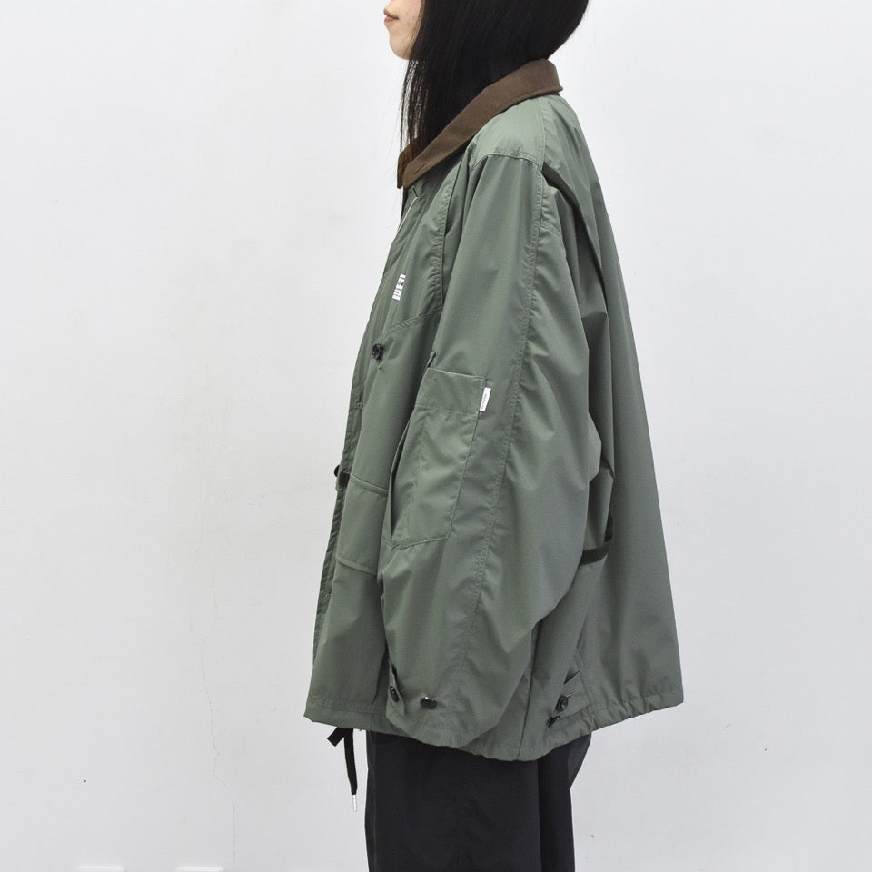 elephant TRIBAL fabrics / Shell Hunting JKT - CELADON