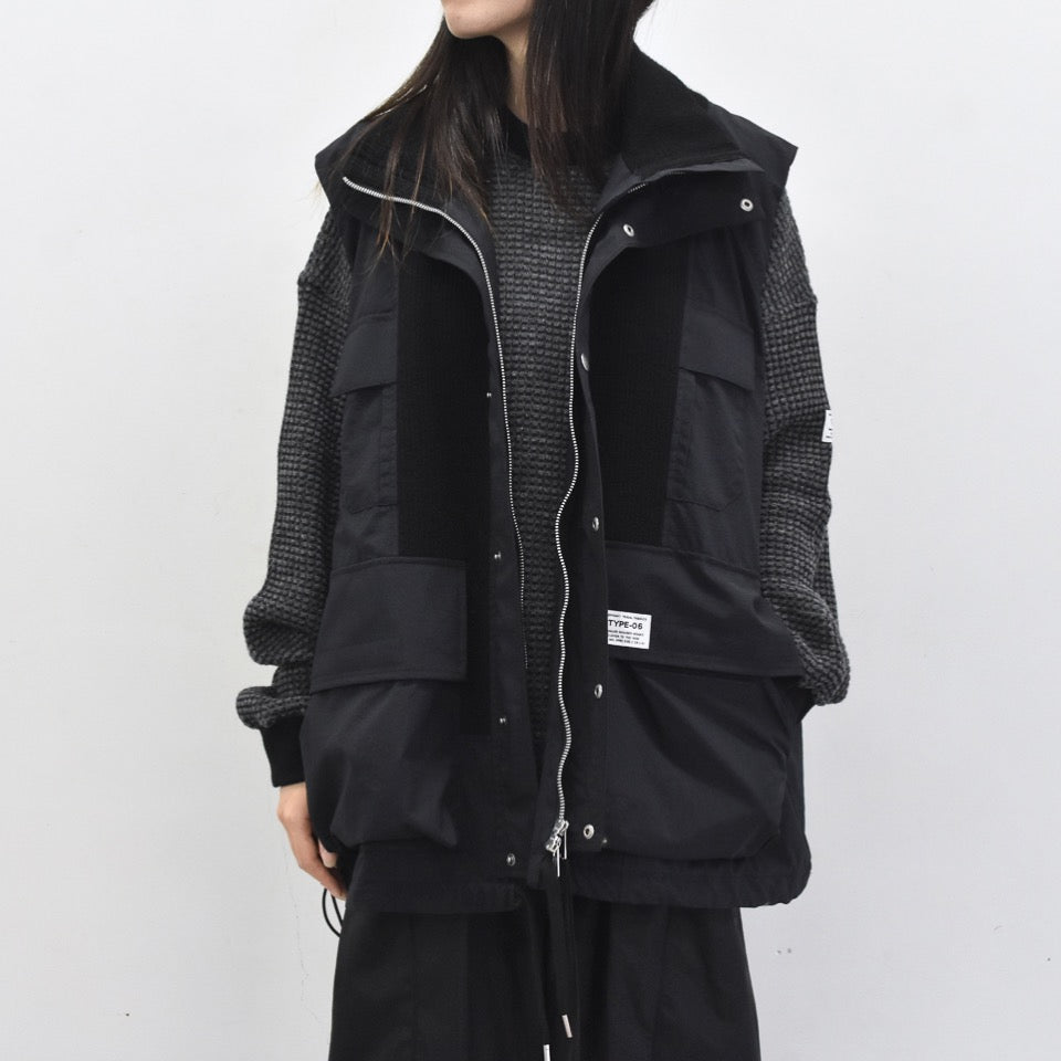 elephant TRIBAL fabrics / Hybrid Mountain JKT - BLACK