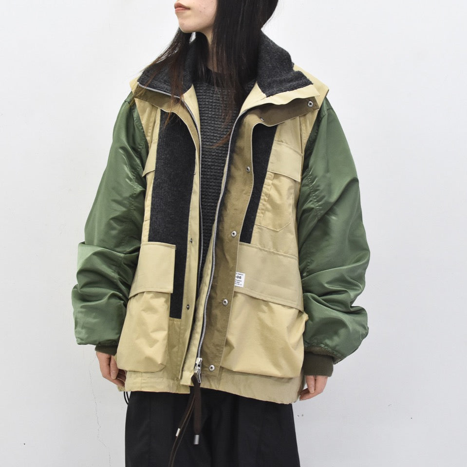 elephant TRIBAL fabrics / Hybrid Mountain JKT - BEIGE