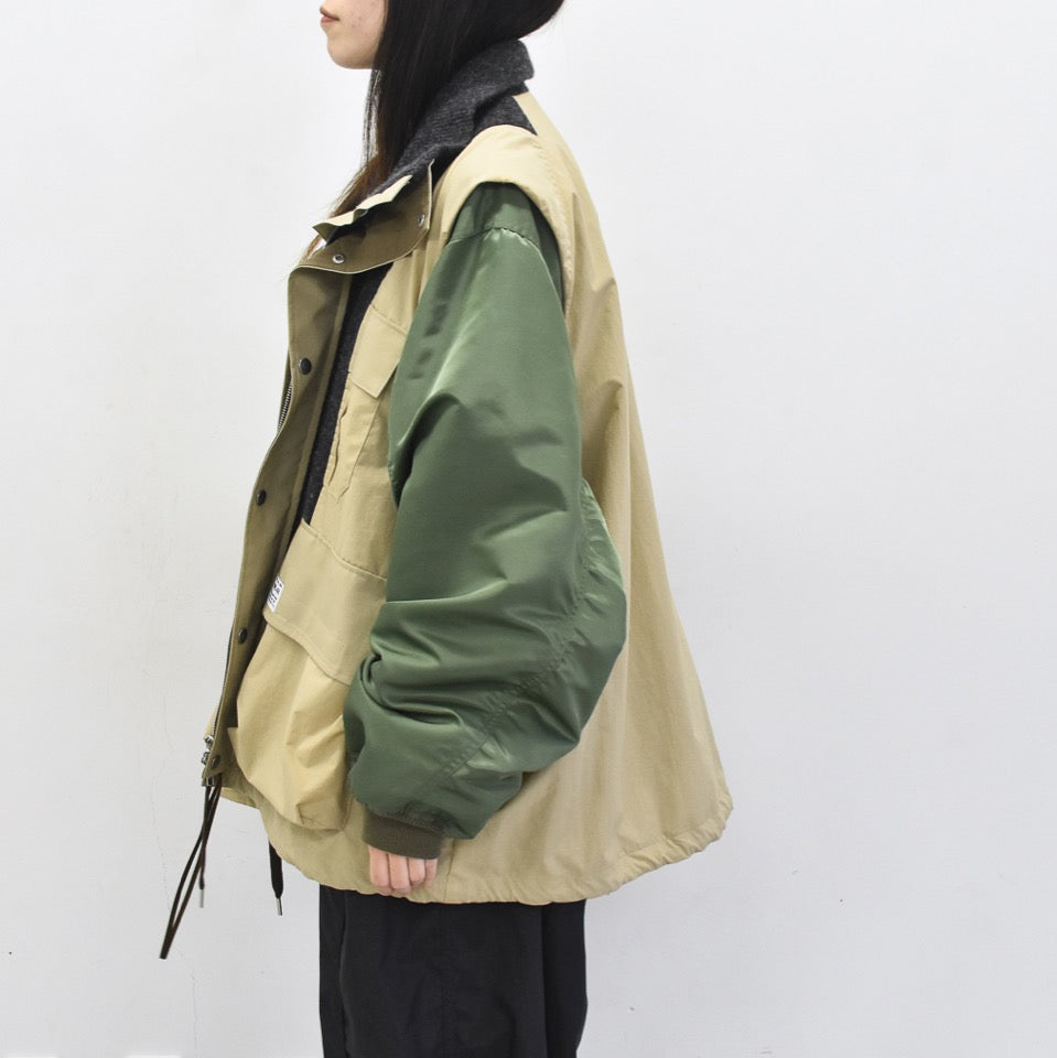 elephant TRIBAL fabrics / Hybrid Mountain JKT - BEIGE