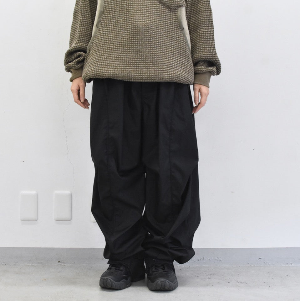 elephant TRIBAL fabrics / 3D Snow Camo Nylon Pants - BLACK