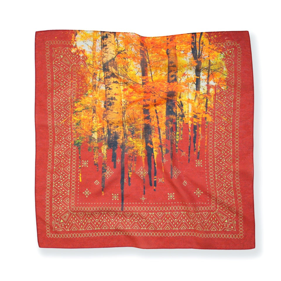 elephant TRIBAL fabrics / stain scarf - ORANGE