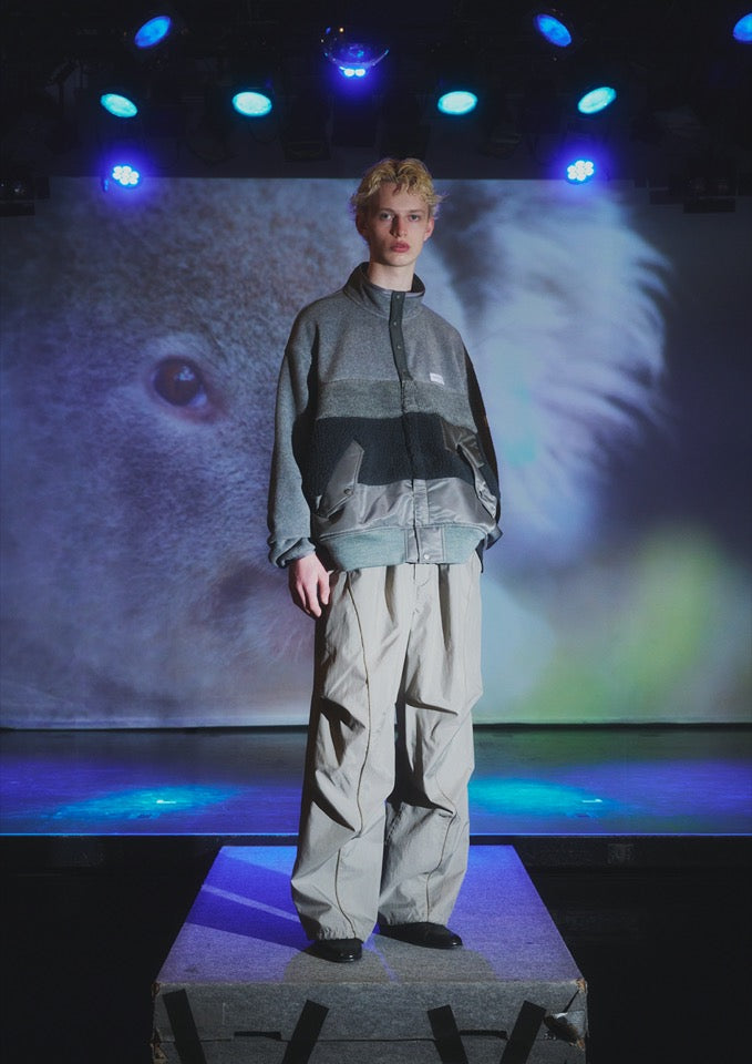 elephant TRIBAL fabrics / chaos boa blouson - GRAY