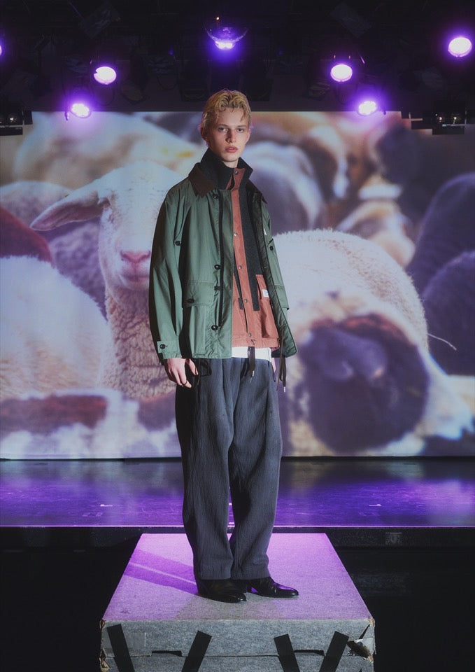 elephant TRIBAL fabrics / Shell Hunting JKT - CELADON