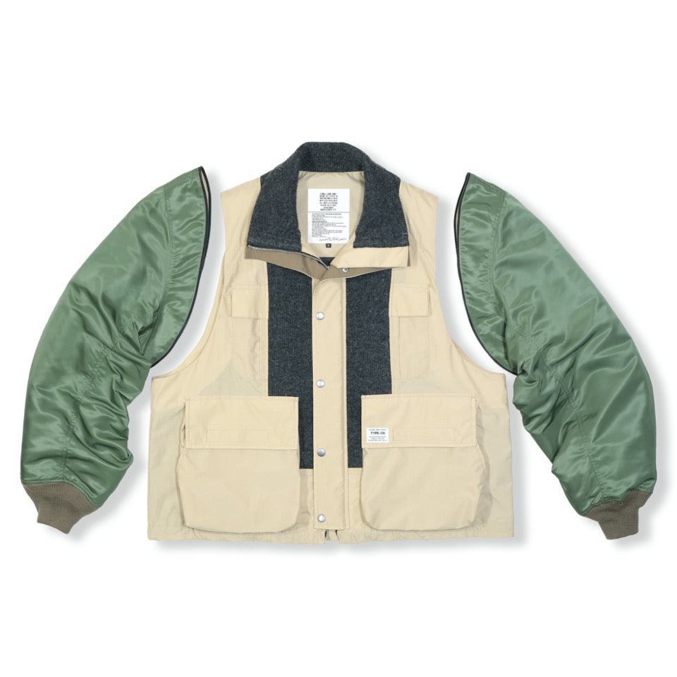 elephant TRIBAL fabrics / Hybrid Mountain JKT - BEIGE