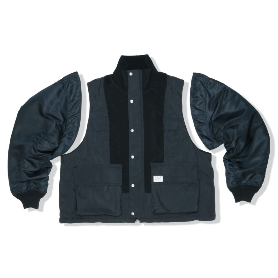 elephant TRIBAL fabrics / Hybrid Mountain JKT - BLACK