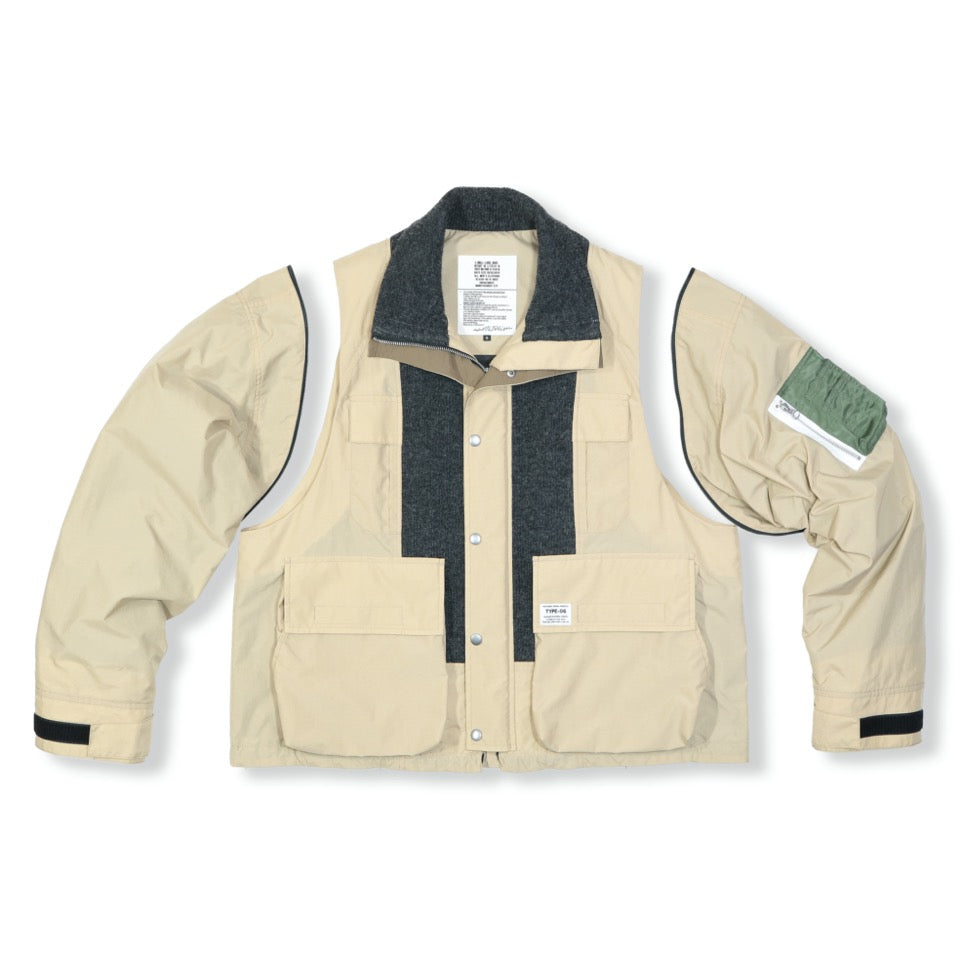 elephant TRIBAL fabrics / Hybrid Mountain JKT - BEIGE