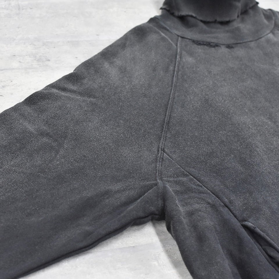 THE JEAN PIERRE / Pigmentdye Dove Turtle Sweat Shirt - FADE BLACK