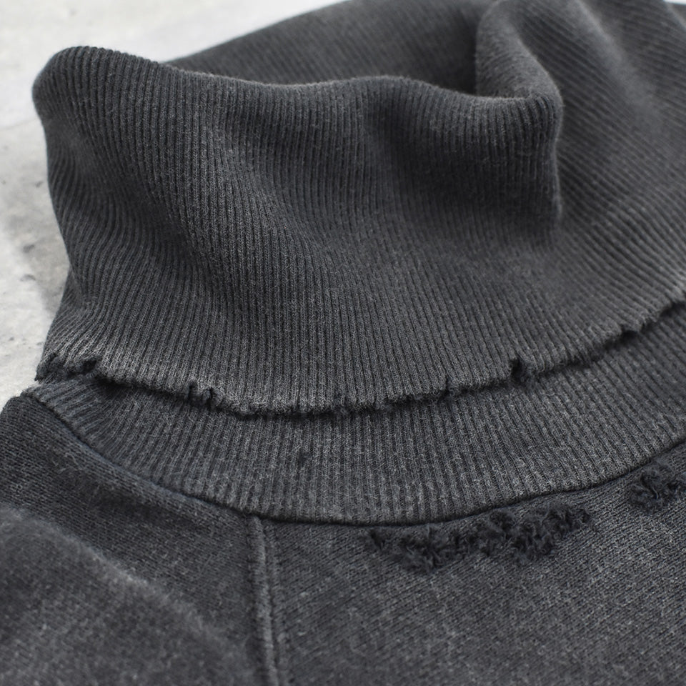 THE JEAN PIERRE / Pigmentdye Dove Turtle Sweat Shirt - FADE BLACK