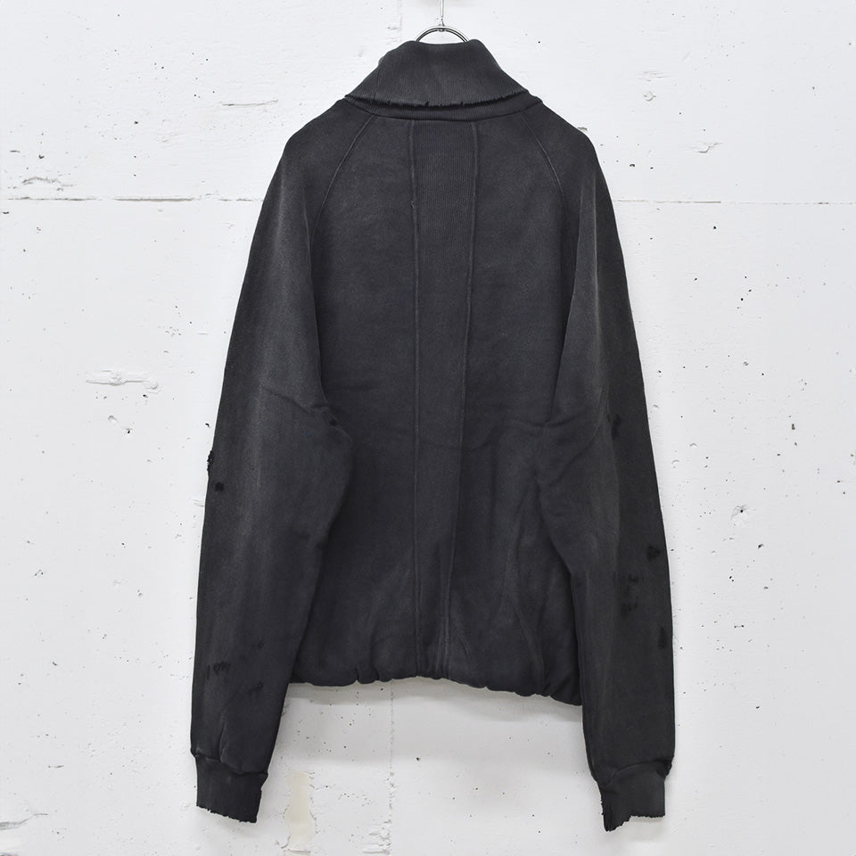 THE JEAN PIERRE / Pigmentdye Dove Turtle Sweat Shirt - FADE BLACK