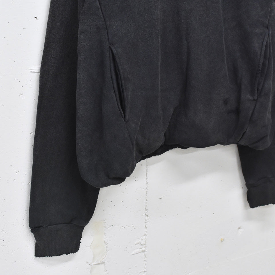 THE JEAN PIERRE / Pigmentdye Dove Turtle Sweat Shirt - FADE BLACK