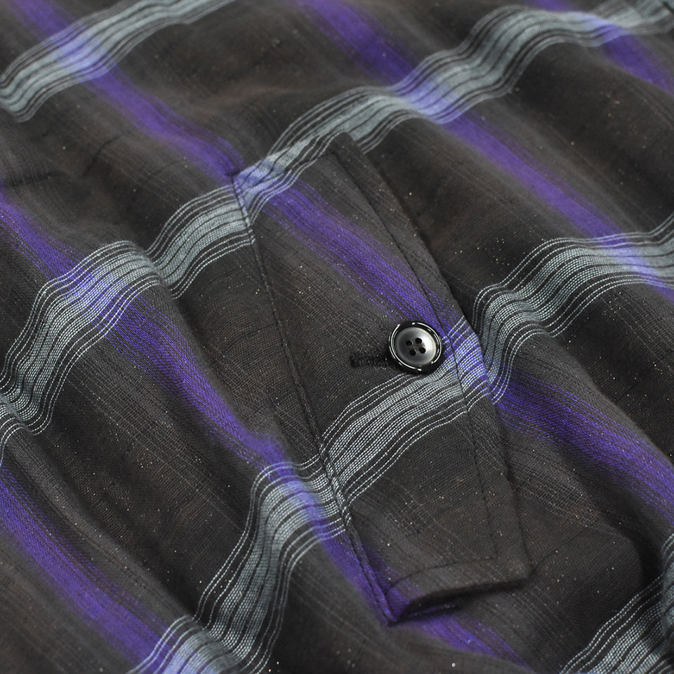 THE JEAN PIERRE / Glitter Plaid Harrington Jacket - SKY BLUE