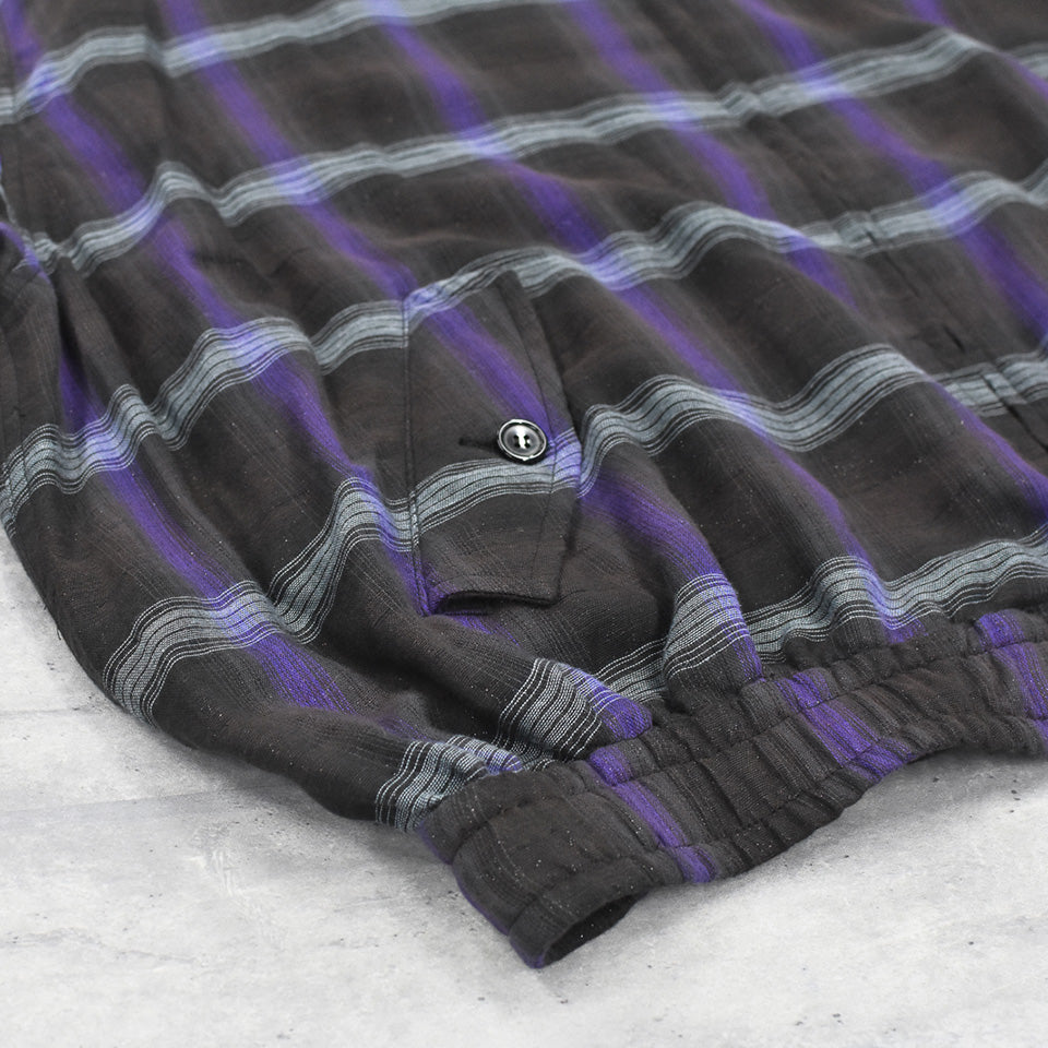 THE JEAN PIERRE / Glitter Plaid Harrington Jacket - SKY BLUE