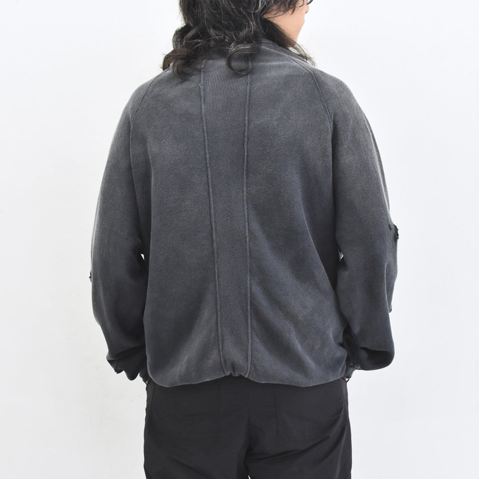 THE JEAN PIERRE / Pigmentdye Dove Turtle Sweat Shirt - FADE BLACK