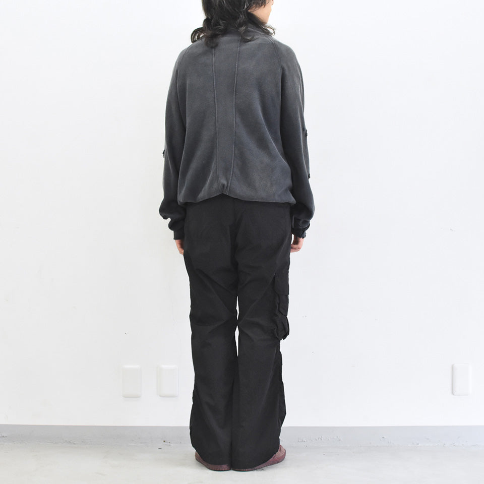 THE JEAN PIERRE / Pigmentdye Dove Turtle Sweat Shirt - FADE BLACK