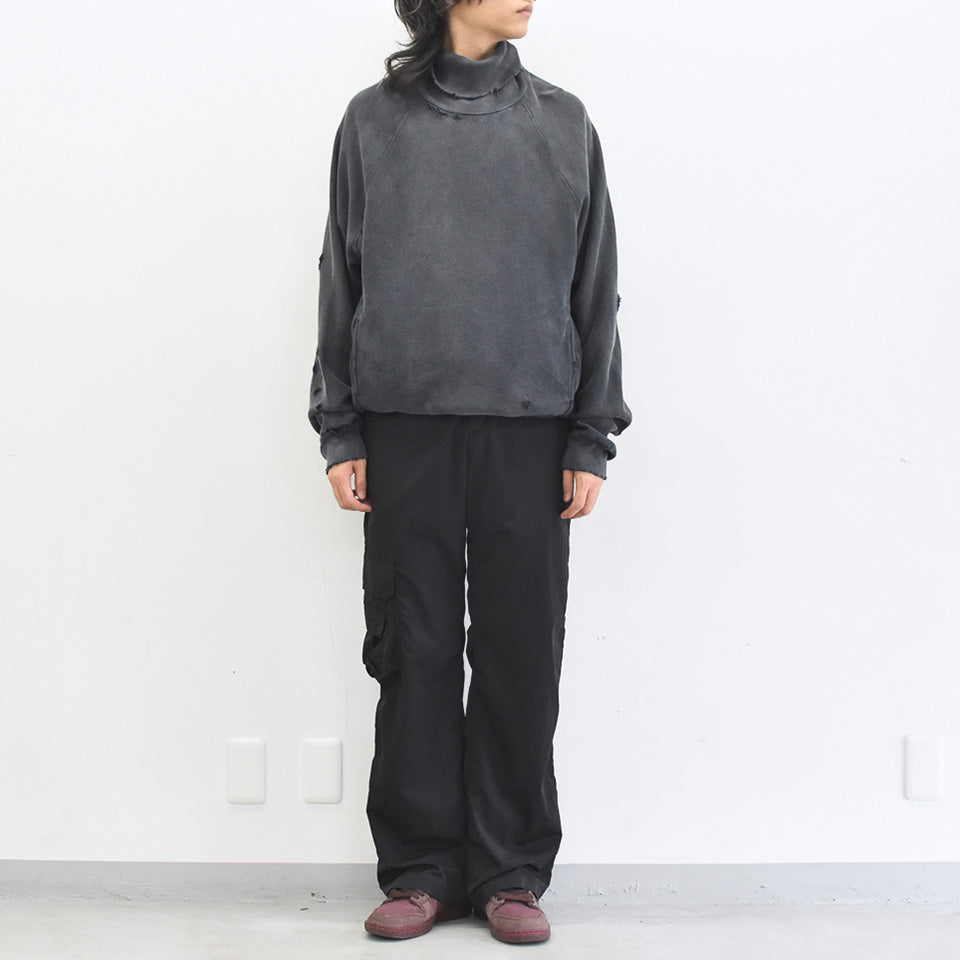 THE JEAN PIERRE / Pigmentdye Dove Turtle Sweat Shirt - FADE BLACK