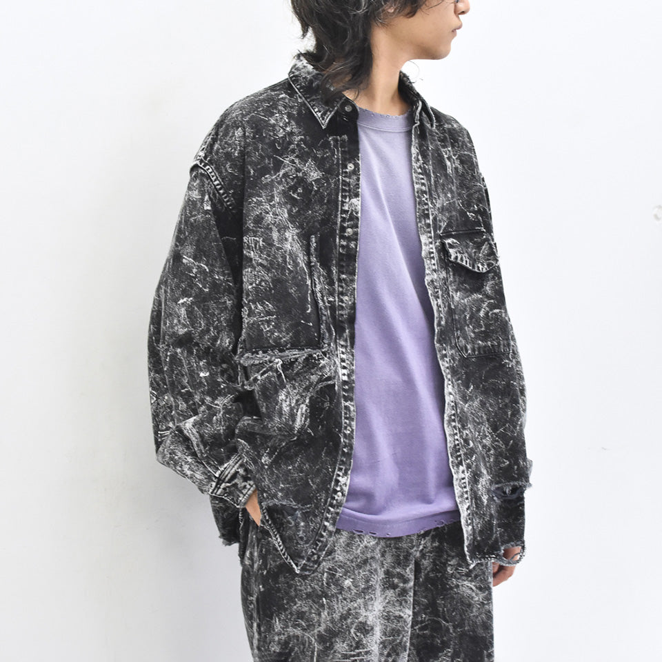 THE JEAN PIERRE / Grunge Denim Shirt - CONTRUST