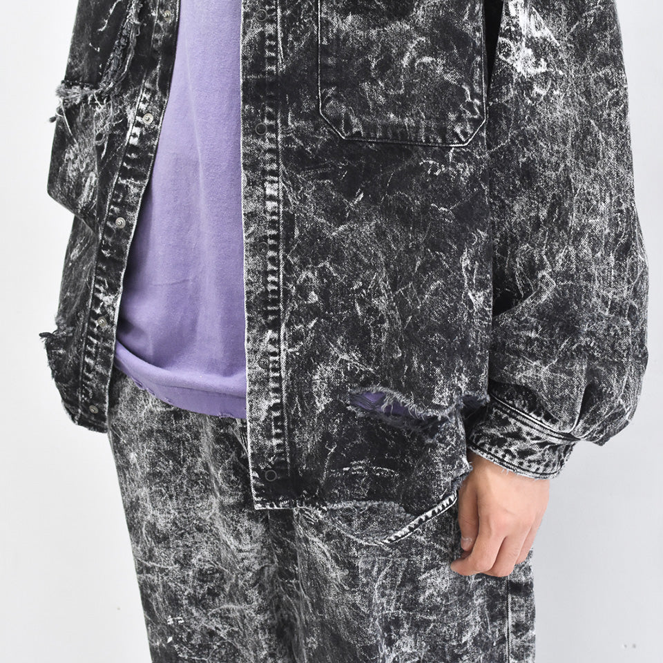 THE JEAN PIERRE / Grunge Denim Shirt - CONTRUST