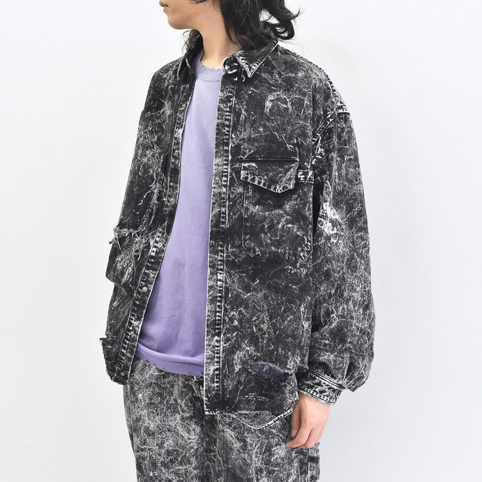 THE JEAN PIERRE / Grunge Denim Shirt - CONTRUST