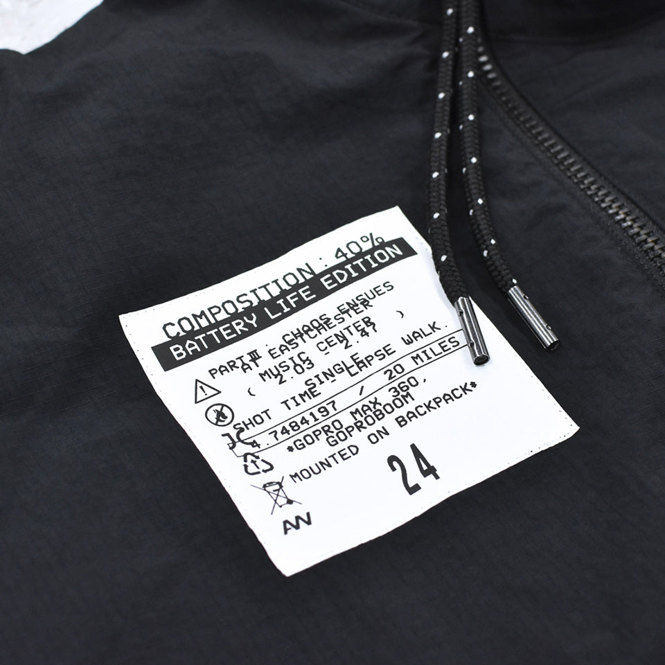 JUVENILE HALL ROLLCALL / 2096 CMP STD ANORAK - BLACK/GRITTER